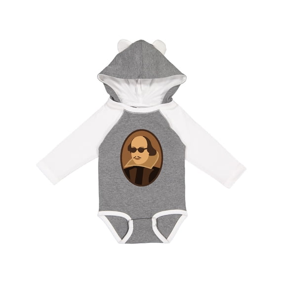 Inktastic Funny Rockin' Shakespeare Boys or Girls Long Sleeve Baby Bodysuit