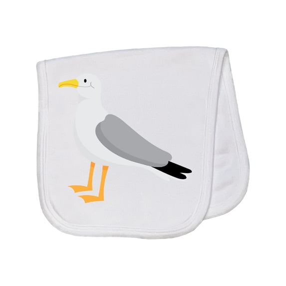 Inktastic Funny Seagull Bird Baby Burp Cloth