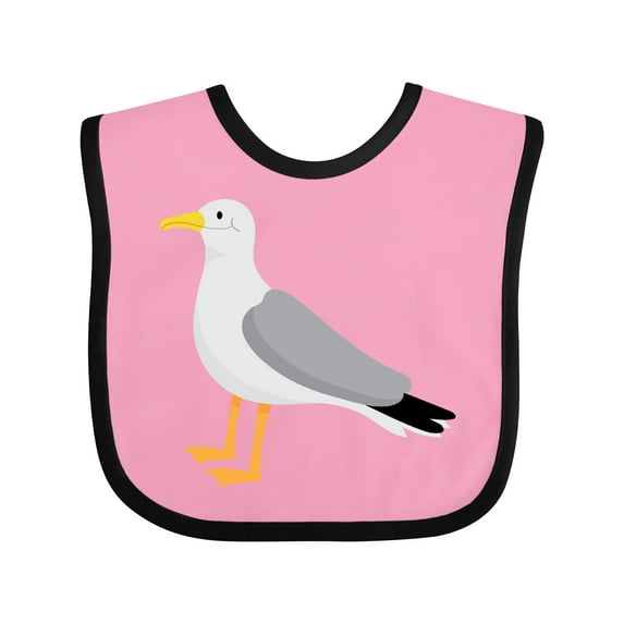 Inktastic Funny Seagull Bird Boys or Girls Baby Bib