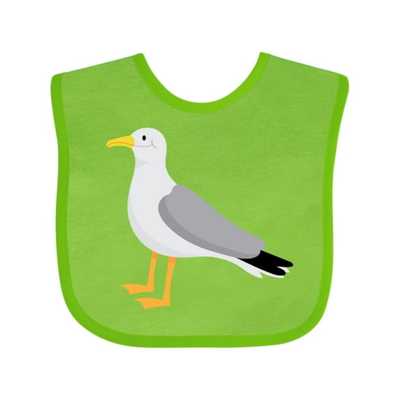 Inktastic Funny Seagull Bird Boys or Girls Baby Bib