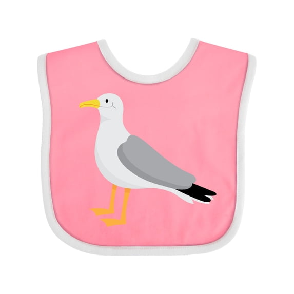 Inktastic Funny Seagull Bird Boys or Girls Baby Bib