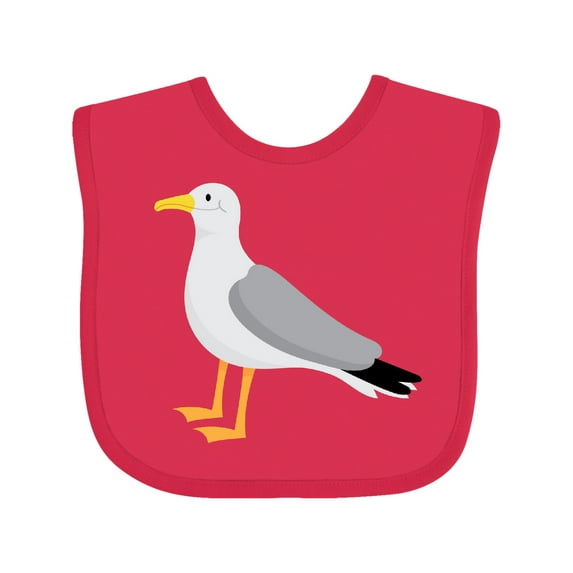 Inktastic Funny Seagull Bird Boys or Girls Baby Bib