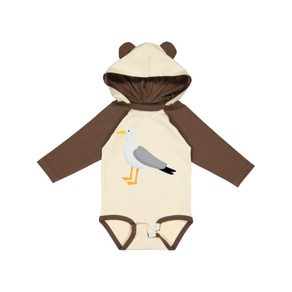 Inktastic Funny Seagull Bird Boys or Girls Long Sleeve Baby Bodysuit