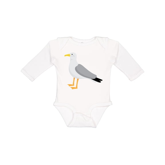 Inktastic Funny Seagull Bird Boys or Girls Long Sleeve Baby Bodysuit