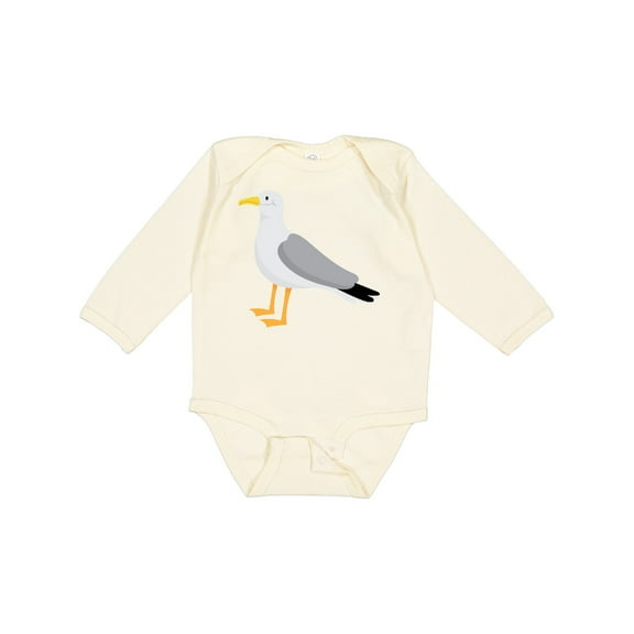 Inktastic Funny Seagull Bird Boys or Girls Long Sleeve Baby Bodysuit