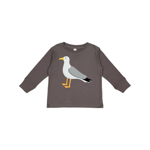 Inktastic Funny Seagull Bird Boys or Girls Long Sleeve Toddler T-Shirt