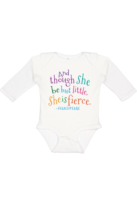 Funny Shakespeare Quote Boys or Girls Long Sleeve Baby Bodysuit