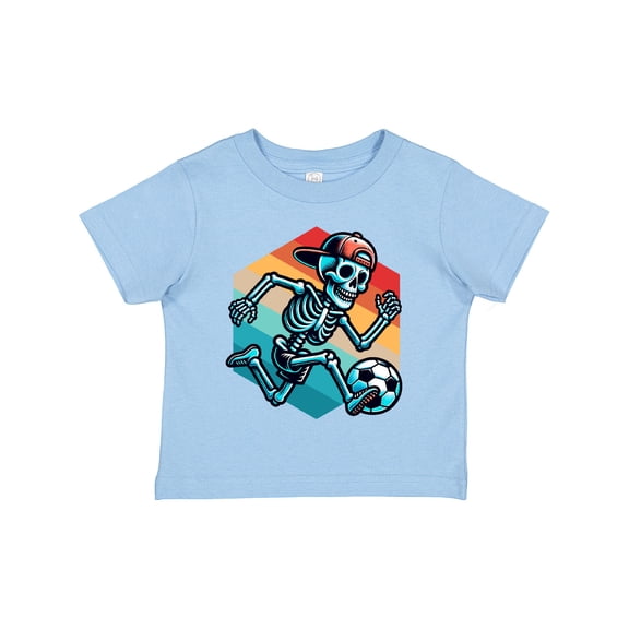 Inktastic Funny Soccer Skeleton Boys Toddler T-Shirt