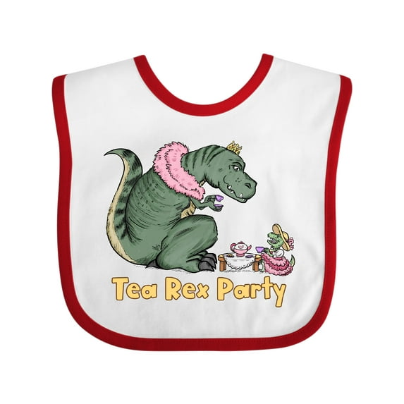 Inktastic Funny Tea Rex Party Boys or Girls Baby Bib