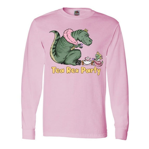 Inktastic Funny Tea Rex Party Long Sleeve T-Shirt