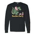 thumbnail image 1 of Inktastic Funny Tea Rex Party Long Sleeve T-Shirt, 1 of 5