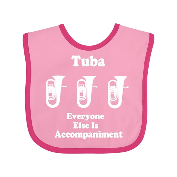 Inktastic Funny Tuba Player Music Joke Boys or Girls Baby Bib