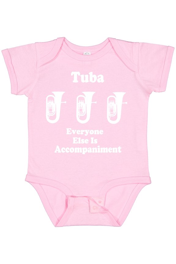 Funny Tuba Player Music Joke Boys or Girls Baby Bodysuit