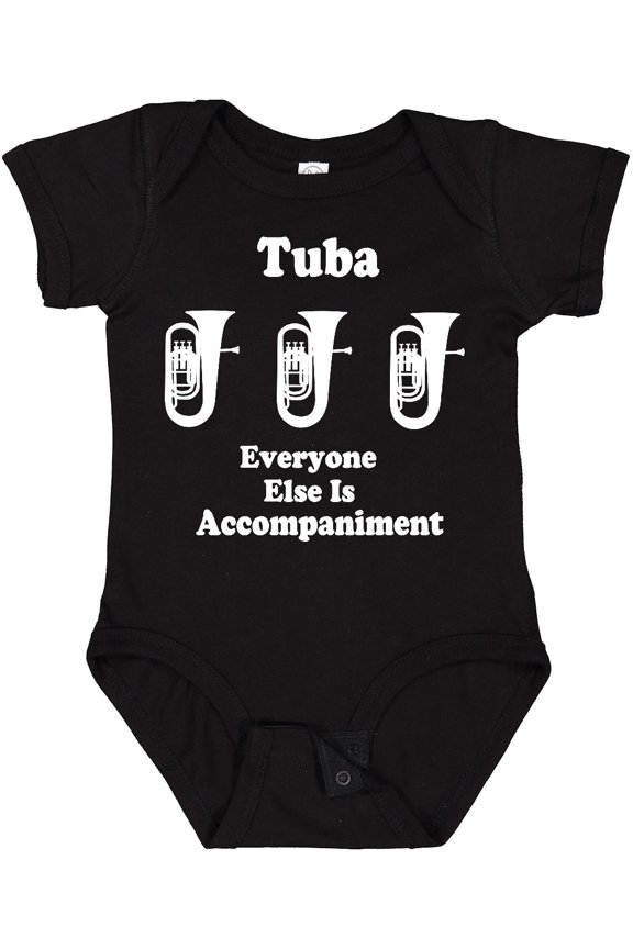 Funny Tuba Player Music Joke Boys or Girls Baby Bodysuit