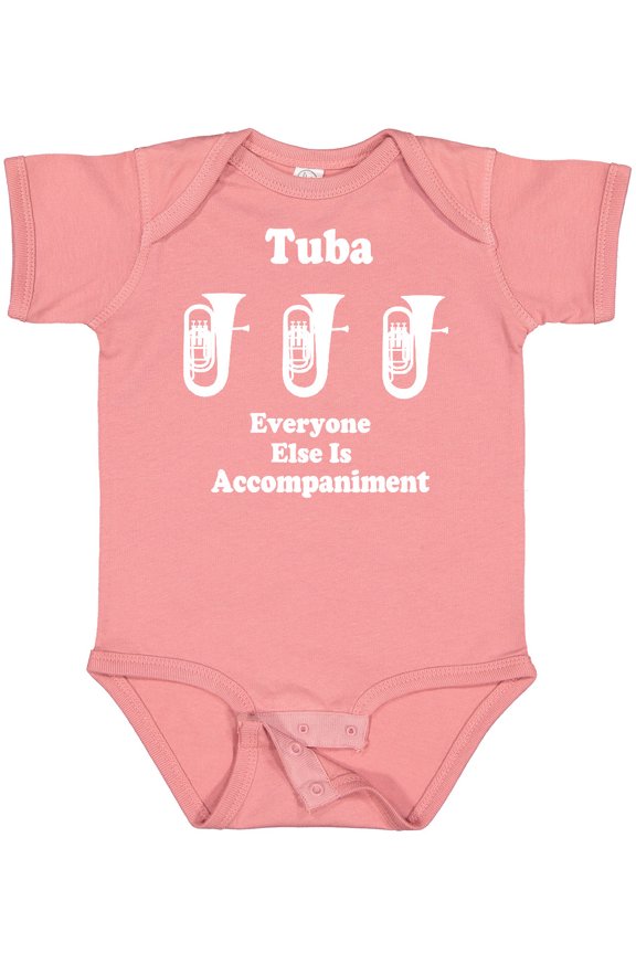 Funny Tuba Player Music Joke Boys or Girls Baby Bodysuit