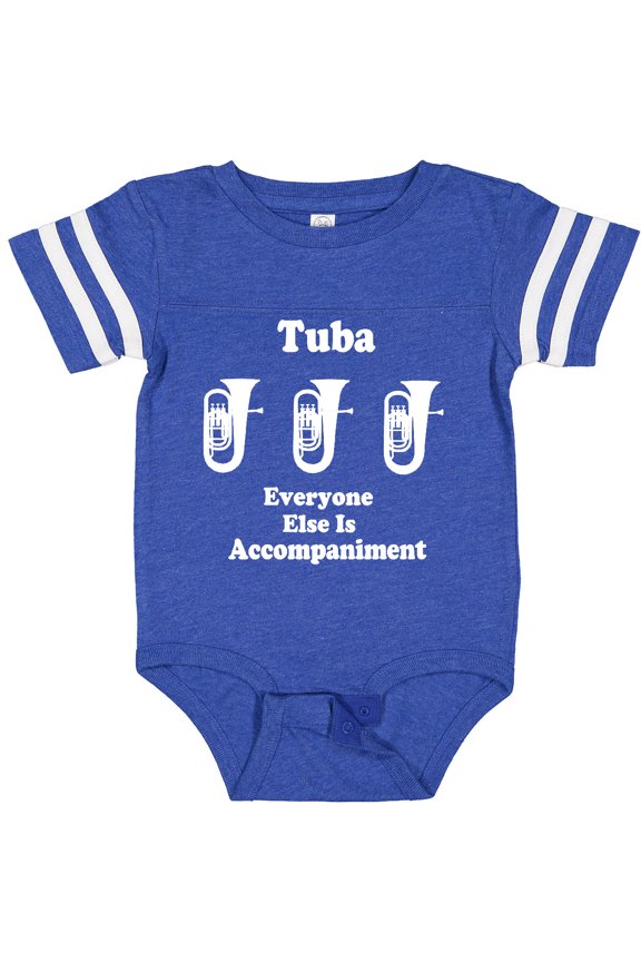 Funny Tuba Player Music Joke Boys or Girls Baby Bodysuit