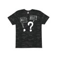 thumbnail image 1 of Inktastic Funny Wait! What? Comma and Question Mark T-Shirt, 1 of 4