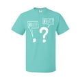 thumbnail image 1 of Inktastic Funny Wait What? Comma and Question Mark T-Shirt, 1 of 5