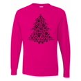 thumbnail image 1 of Inktastic Furry Christmas Tree As Pawprints Long Sleeve T-Shirt, 1 of 5