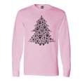 thumbnail image 1 of Inktastic Furry Christmas Tree As Pawprints Long Sleeve T-Shirt, 1 of 5