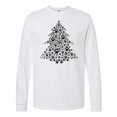 thumbnail image 1 of Inktastic Furry Christmas Tree As Pawprints Long Sleeve T-Shirt, 1 of 5