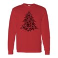 thumbnail image 1 of Inktastic Furry Christmas Tree As Pawprints Long Sleeve T-Shirt, 1 of 5