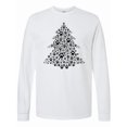 thumbnail image 1 of Inktastic Furry Christmas Tree As Pawprints Long Sleeve T-Shirt, 1 of 5