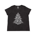 thumbnail image 1 of Inktastic Furry Christmas Tree As Pawprints Women's Plus Size T-Shirt, 1 of 5