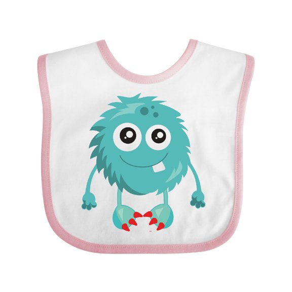 Inktastic Furry Monster, Blue Monster, Cute Monster, Silly Boys or Girls Baby Bib