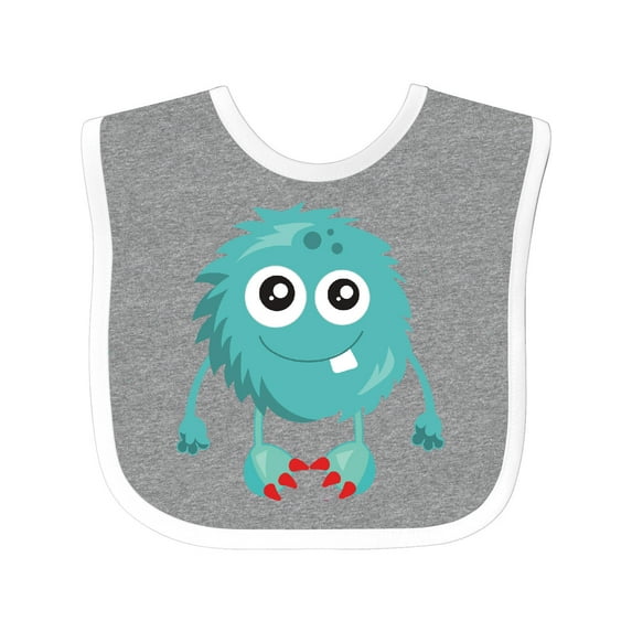 Inktastic Furry Monster, Blue Monster, Cute Monster, Silly Boys or Girls Baby Bib