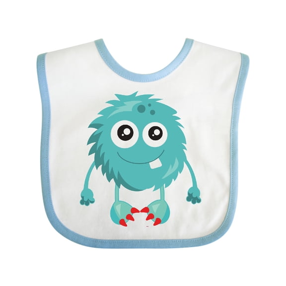 Inktastic Furry Monster, Blue Monster, Cute Monster, Silly Boys or Girls Baby Bib