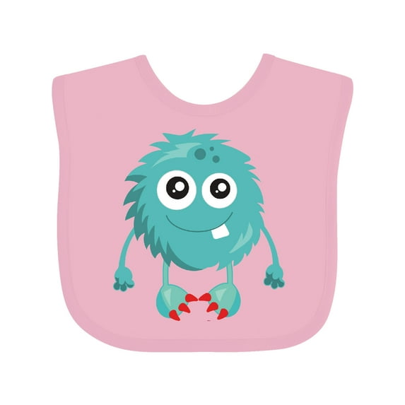 Inktastic Furry Monster, Blue Monster, Cute Monster, Silly Boys or Girls Baby Bib