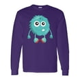 thumbnail image 1 of Inktastic Furry Monster, Blue Monster, Cute Monster, Silly Long Sleeve T-Shirt, 1 of 5