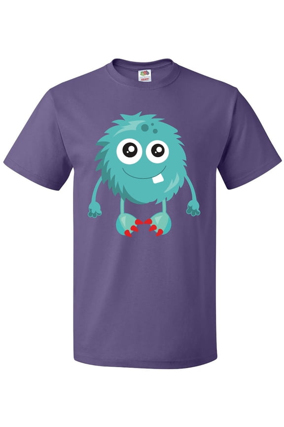 Furry Monster, Blue Monster, Cute Monster, Silly T-Shirt