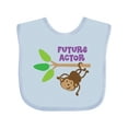 thumbnail image 1 of Inktastic Future Actor Childs Acting Theater Monkey Boys or Girls Baby Bib, 1 of 4