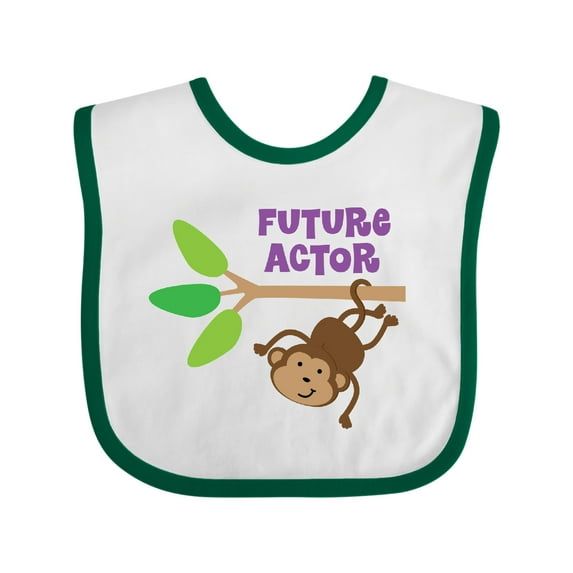 Inktastic Future Actor Childs Acting Theater Monkey Boys or Girls Baby Bib