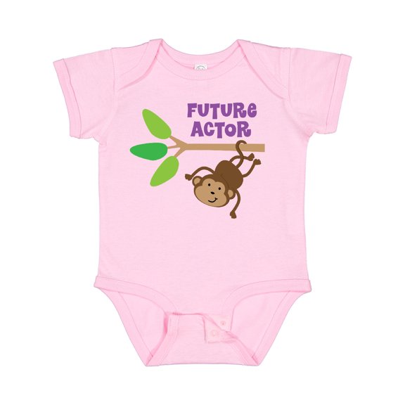 Inktastic Future Actor Childs Acting Theater Monkey Boys or Girls Baby Bodysuit