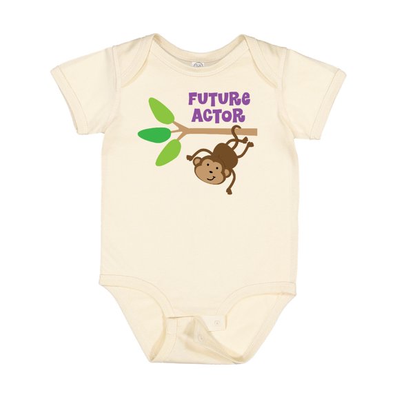 Inktastic Future Actor Childs Acting Theater Monkey Boys or Girls Baby Bodysuit
