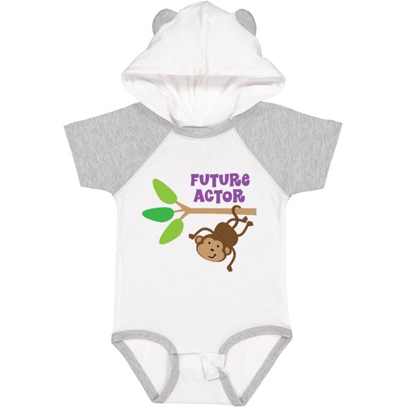 Inktastic Future Actor Childs Acting Theater Monkey Boys or Girls Baby Bodysuit