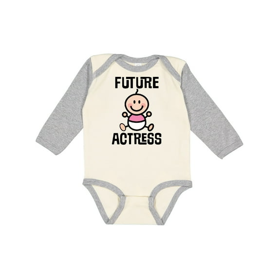 Inktastic Future Actress Girls Acting Theater Girls Long Sleeve Baby Bodysuit