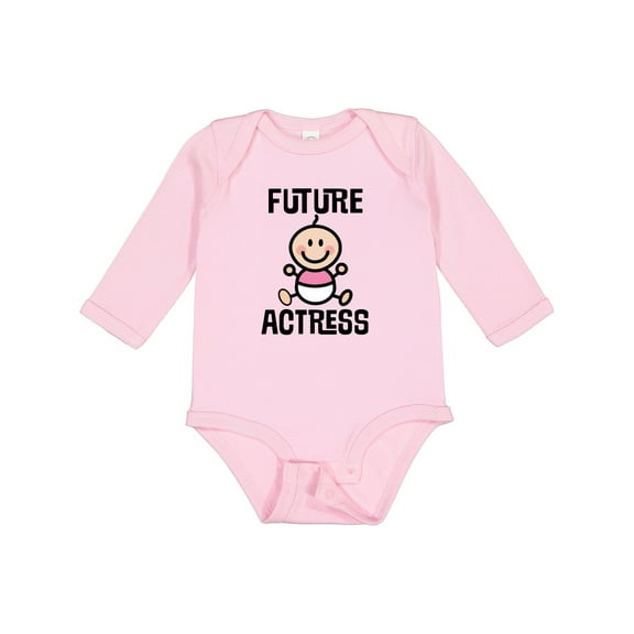 Inktastic Future Actress Girls Acting Theater Girls Long Sleeve Baby Bodysuit