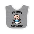thumbnail image 1 of Inktastic Future Actuary Boys Baby Bib, 1 of 4