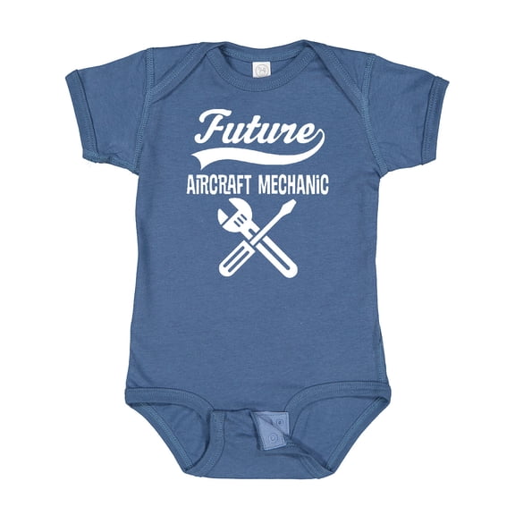 Inktastic Future Aircraft Mechanic Childs Occupation Boys Baby Bodysuit