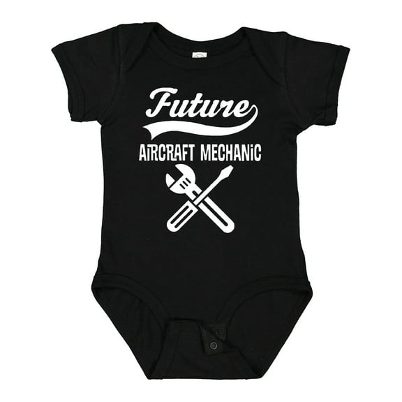 Inktastic Future Aircraft Mechanic Childs Occupation Boys Baby Bodysuit