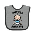 thumbnail image 1 of Inktastic Future Analyst Boys Baby Bib, 1 of 4