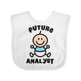 thumbnail image 1 of Inktastic Future Analyst Boys Baby Bib, 1 of 4