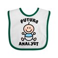 thumbnail image 1 of Inktastic Future Analyst Boys Baby Bib, 1 of 4