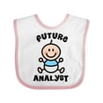 thumbnail image 1 of Inktastic Future Analyst Boys Baby Bib, 1 of 4