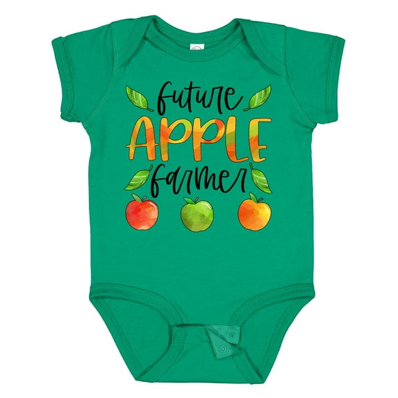 Inktastic Future Apple Farmer- Apples and Leaves Boys or Girls Baby Bodysuit