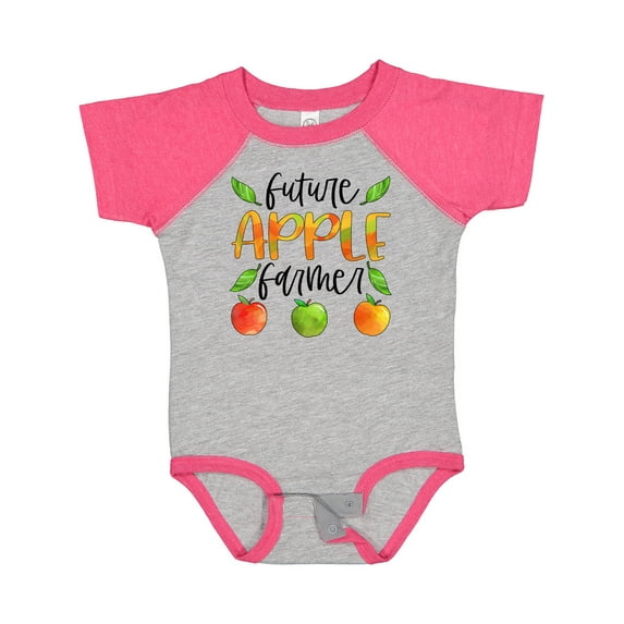 Inktastic Future Apple Farmer- Apples and Leaves Boys or Girls Baby Bodysuit